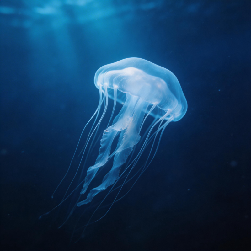 深海水母游弋图片