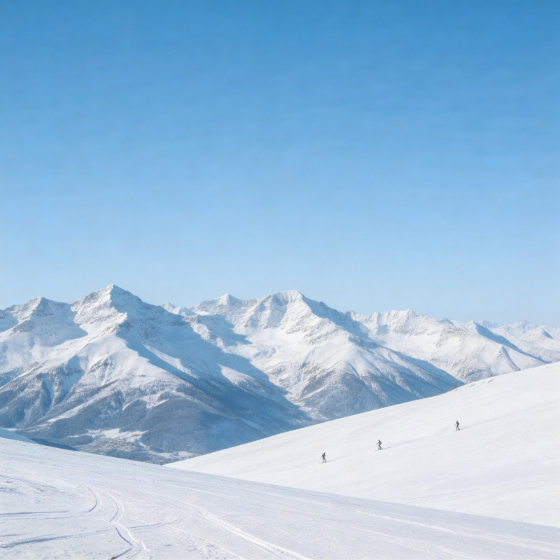 雪山滑雪美景图片