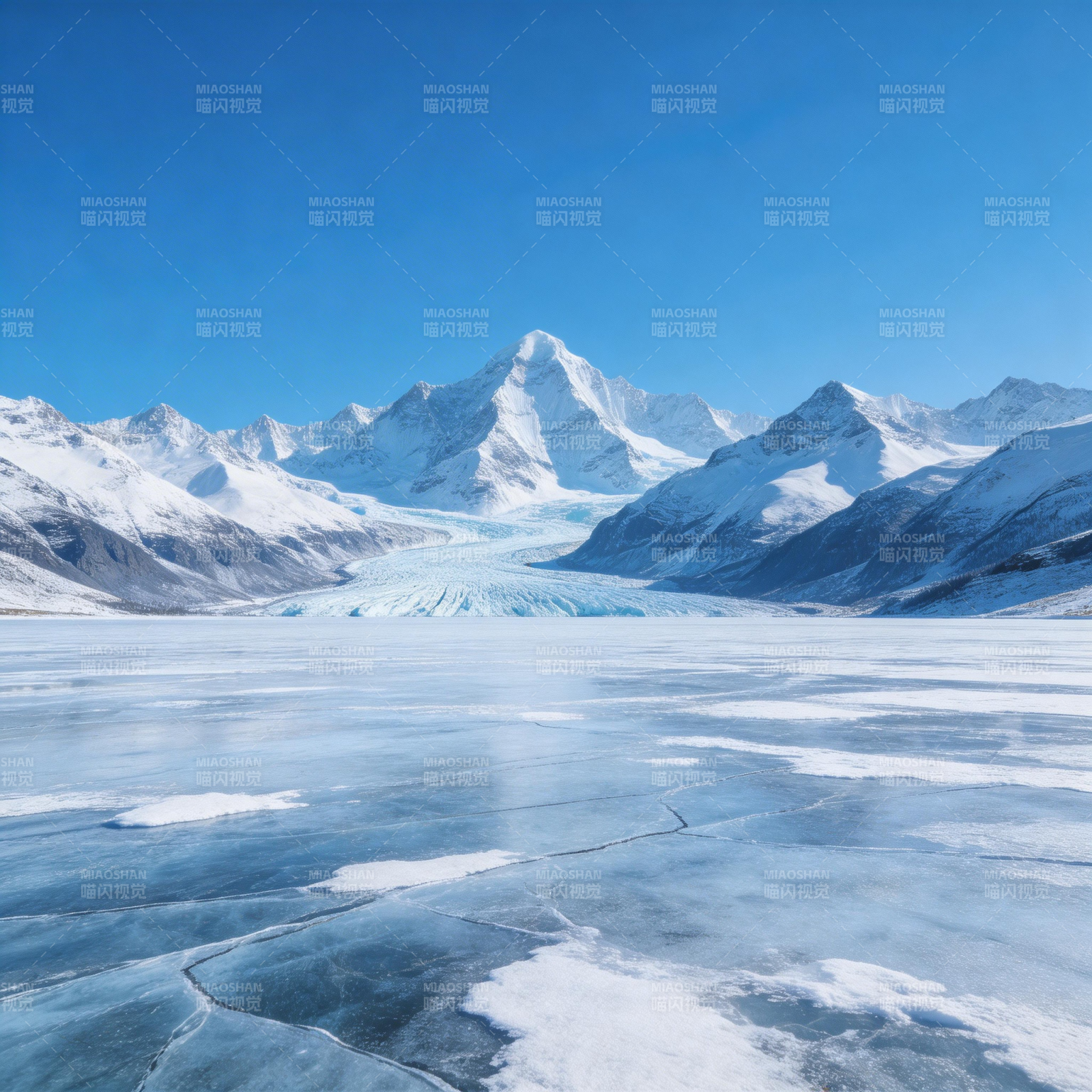 冰川雪山美景图片