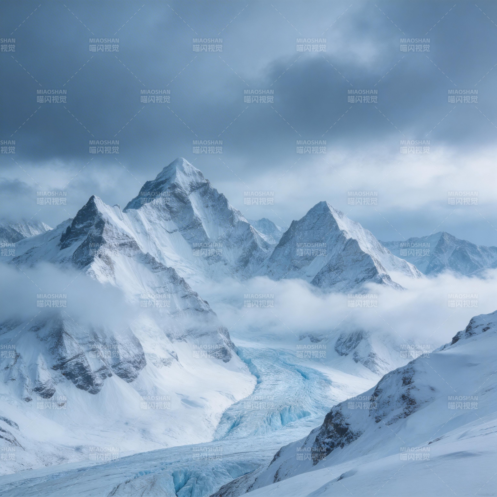 雪山云海奇景图片