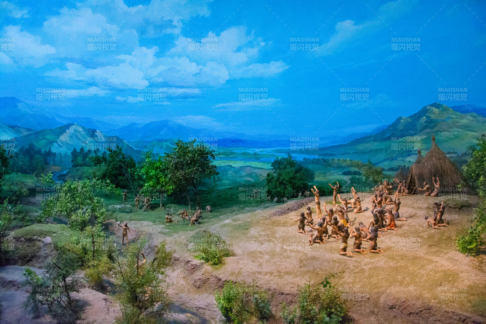 远古部落欢庆图图片