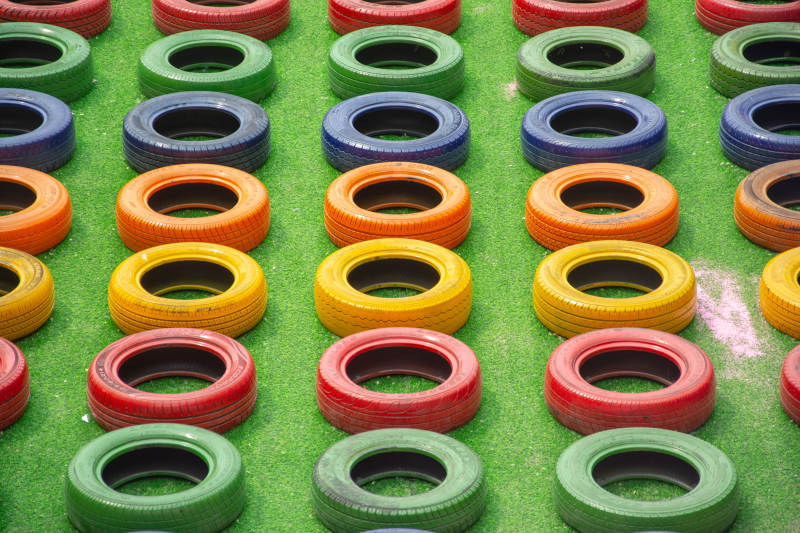 彩色轮胎排列图图片