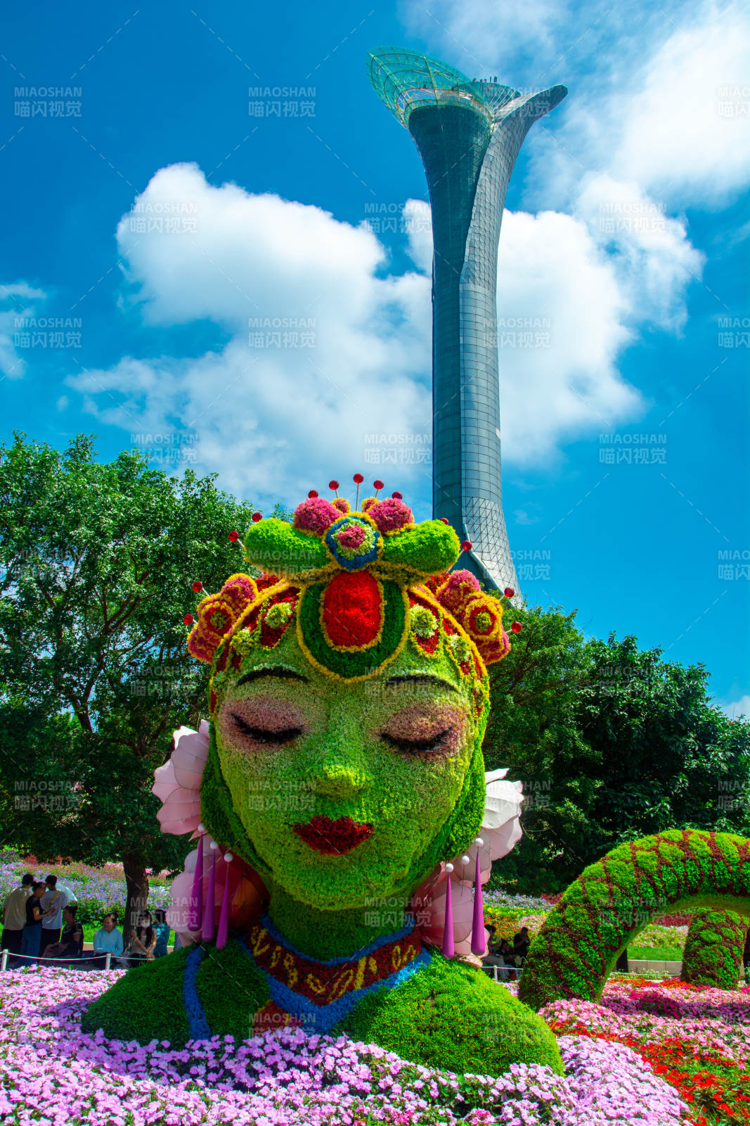 花艺女神雕塑图片