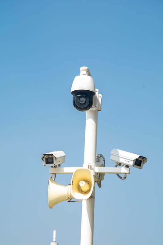 监控摄像与喇叭图片