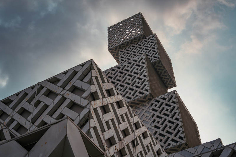 几何建筑群图片