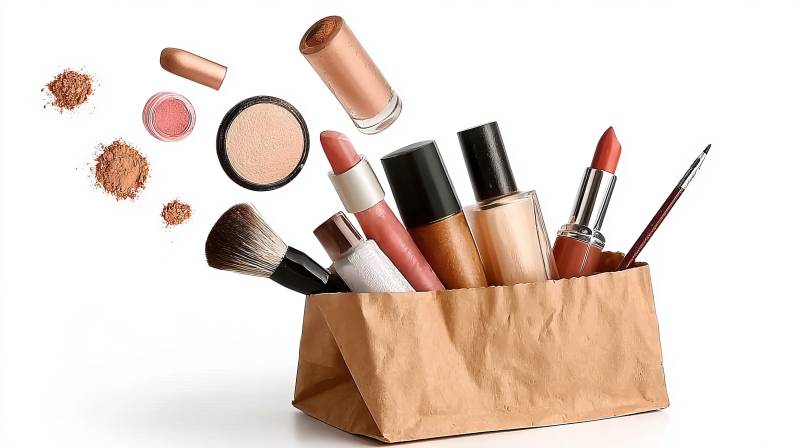 美妆工具飞舞图片