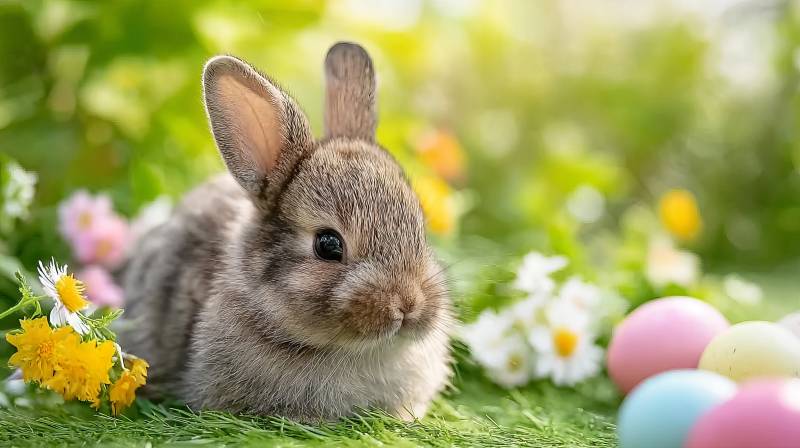 萌兔伴彩蛋图片