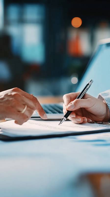 签署文件瞬间图片