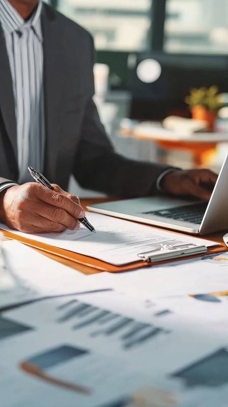 商务人士办公签字图片