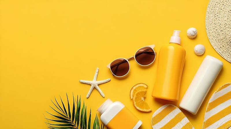 夏日防晒必备品图片