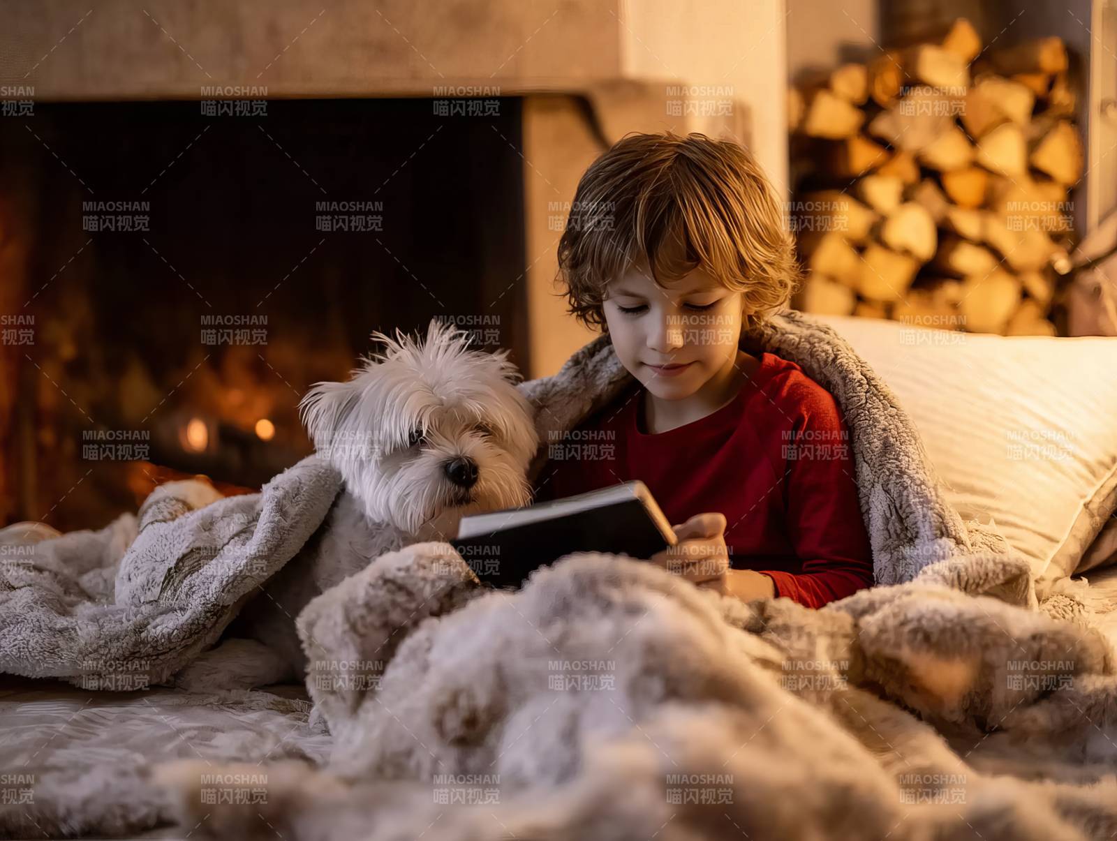 暖炉旁的温馨时光图片