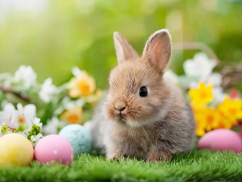 萌兔伴彩蛋图片