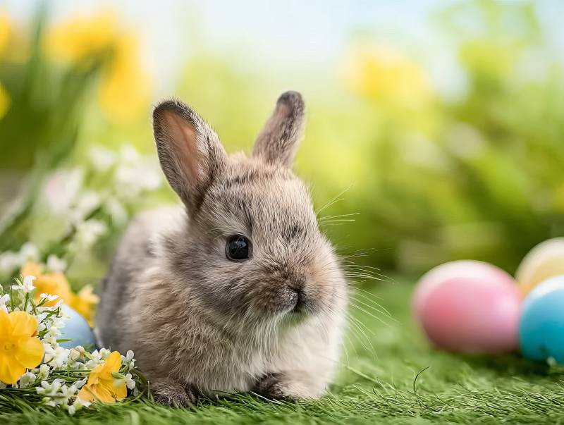 萌兔伴彩蛋图片