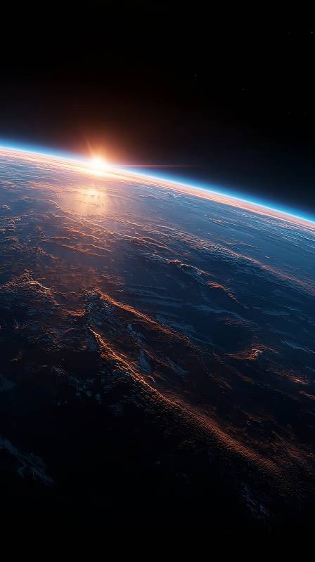 地球日出景象图片