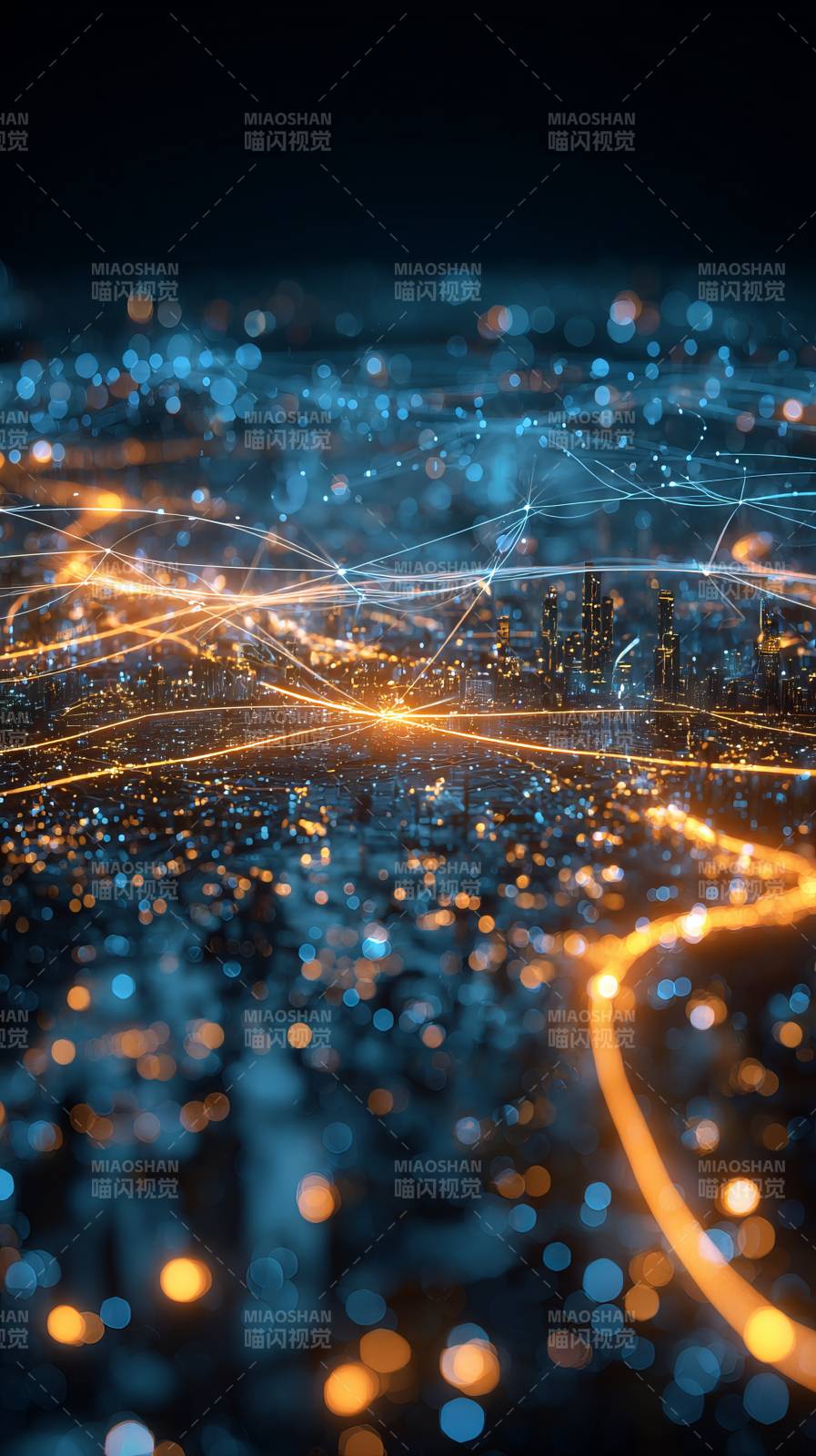 光网都市夜景图片