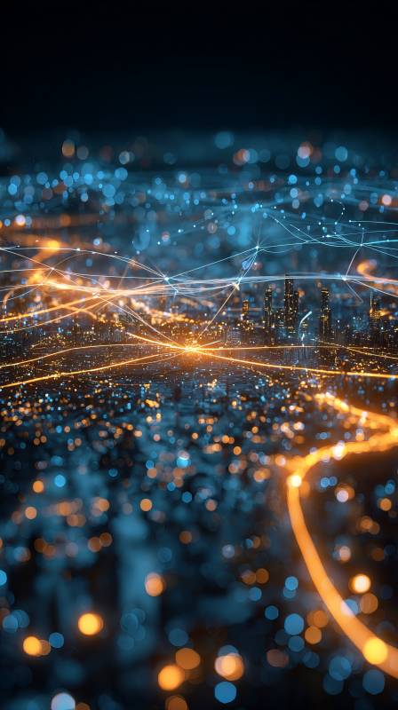 光网都市夜景图片