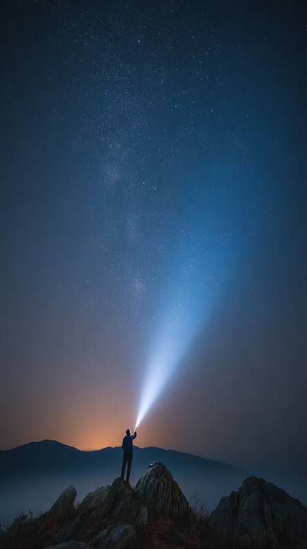 星夜探光图片
