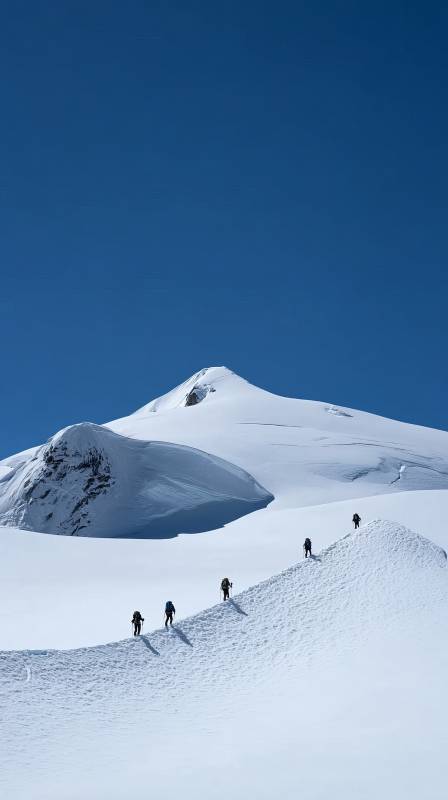 雪峰登顶之路图片