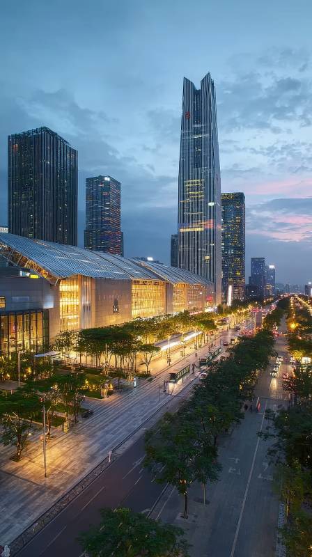 城市夜景璀璨图片