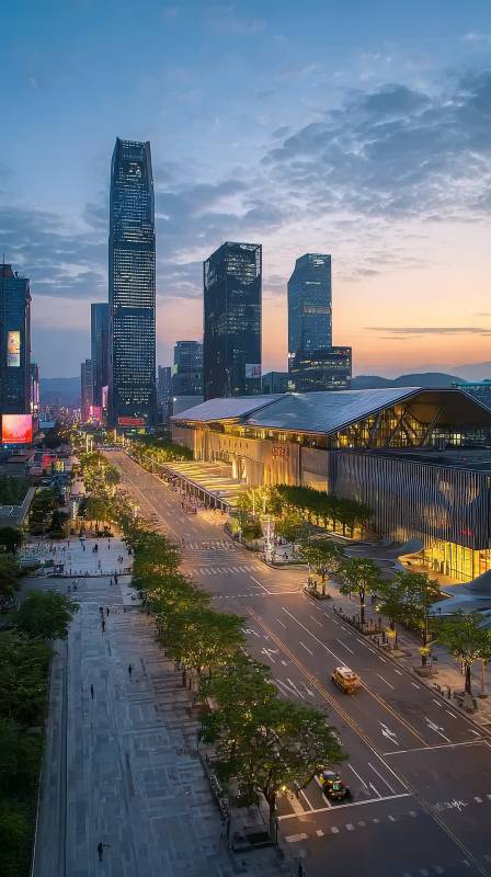 城市夜景 高楼林立图片