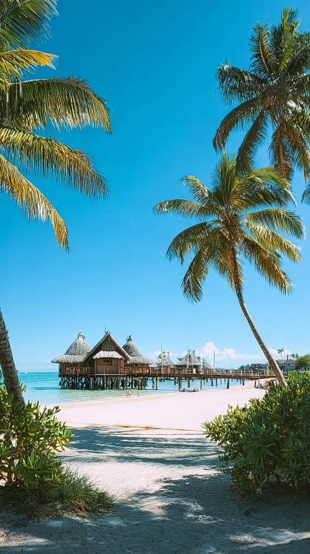 热带海滩风光图片