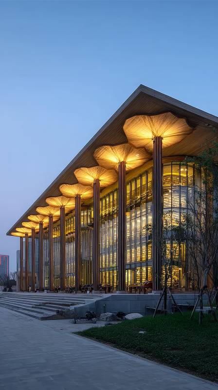 现代建筑夜景图片