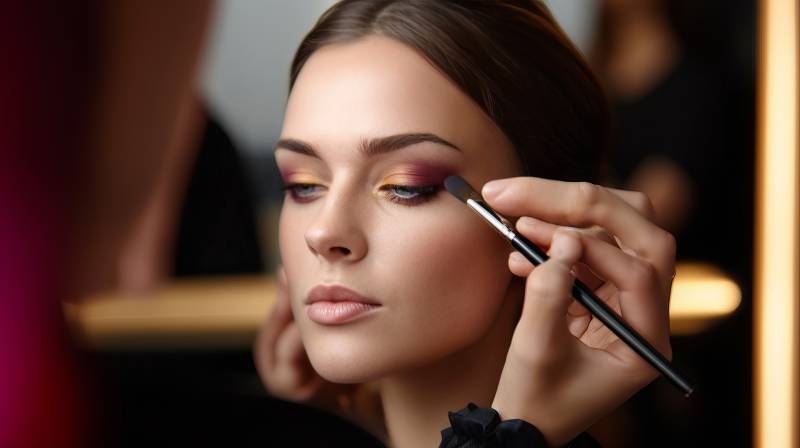 精致眼妆特写图片