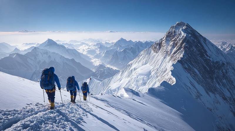 攀登雪峰 勇者前行图片