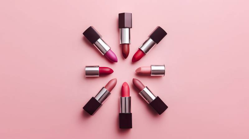 唇膏环绕美色绽放图片