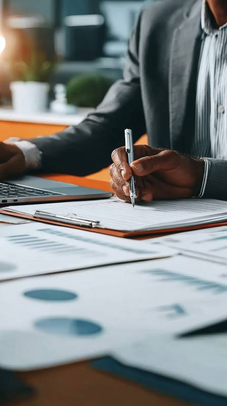 商务人士签署文件图片