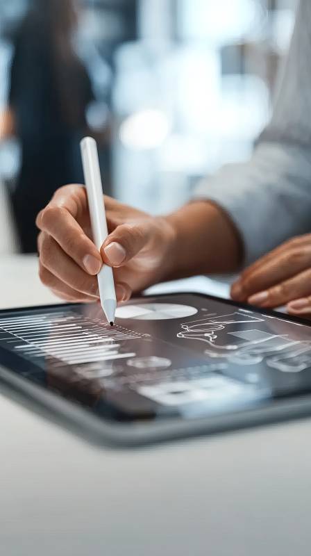 触控笔绘数据图表图片