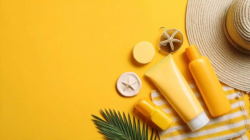 夏日防晒必备品图片