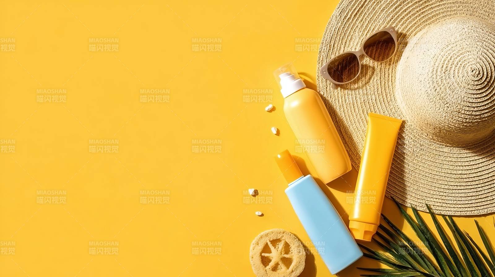 夏日防晒必备品图片