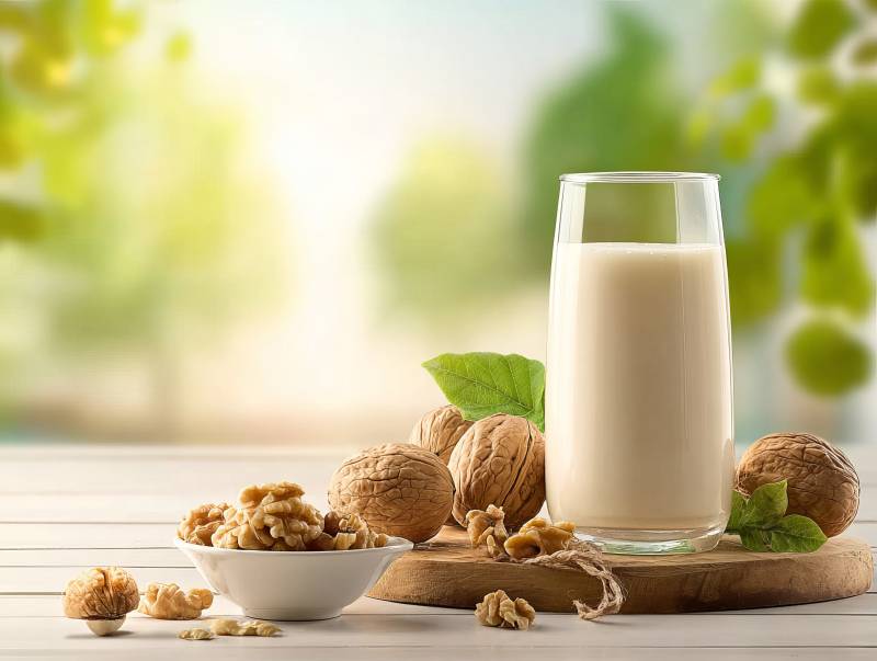 核桃奶饮品图片