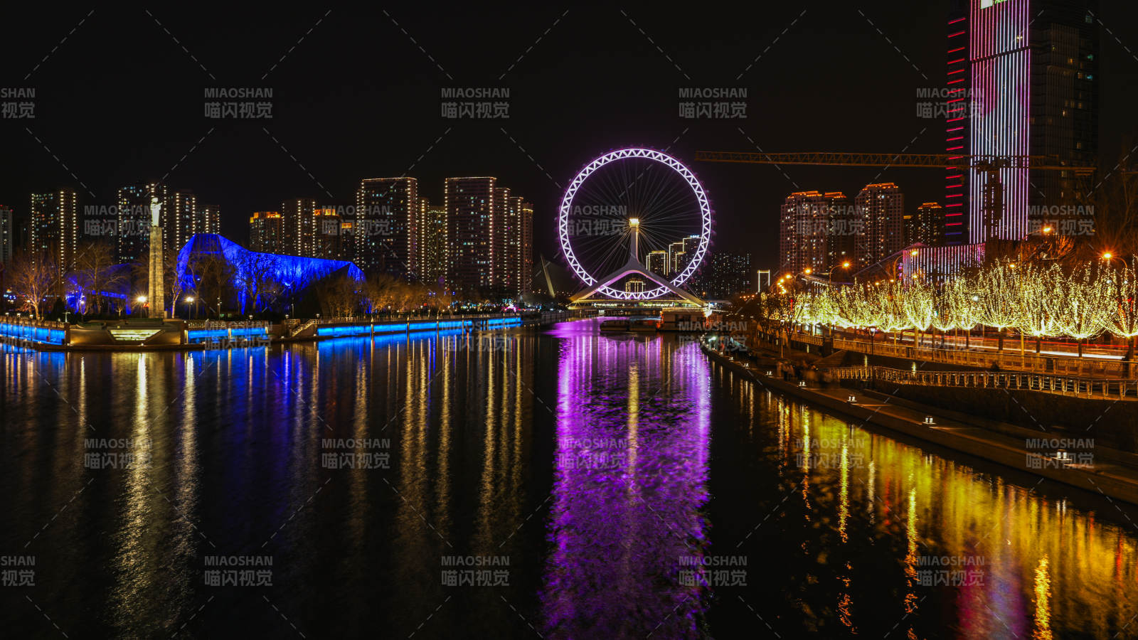 夜色中的城市之眼图片