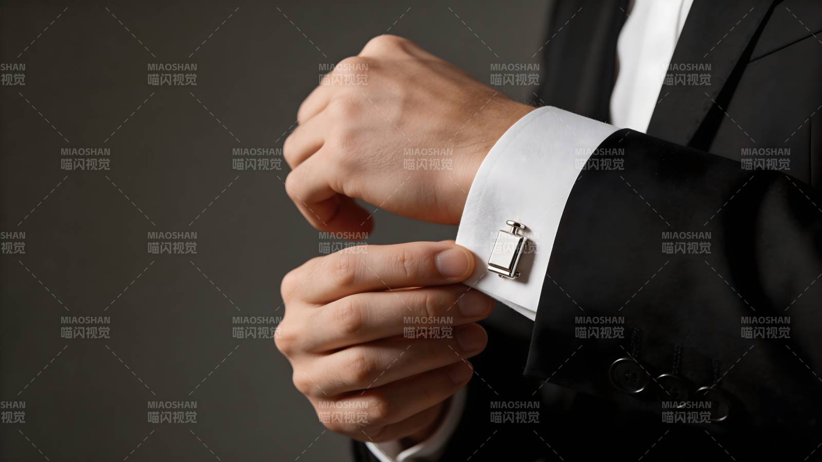 绅士调整袖扣图片