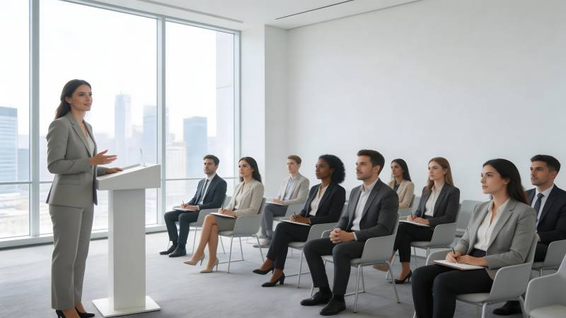 职场演讲现场图片