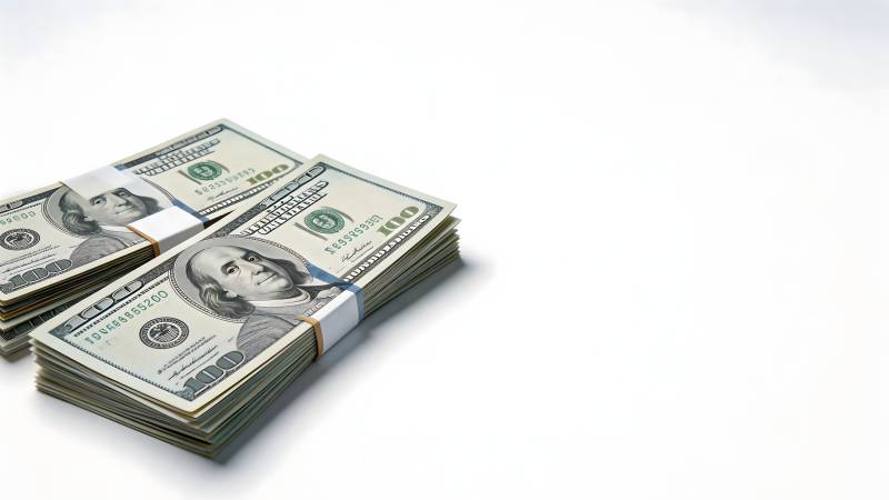 美元现金堆叠图片