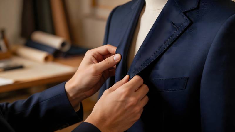 定制西服细节展示图片