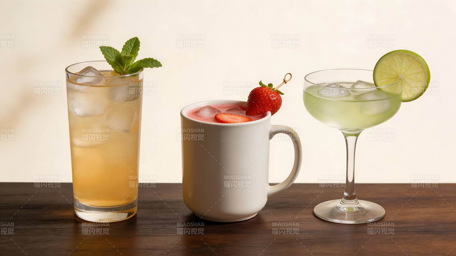 三款创意饮品展示图片