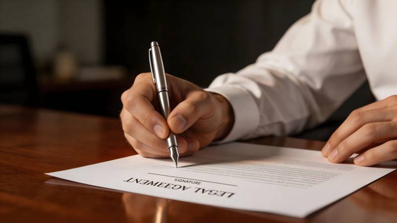 签署法律协议图片