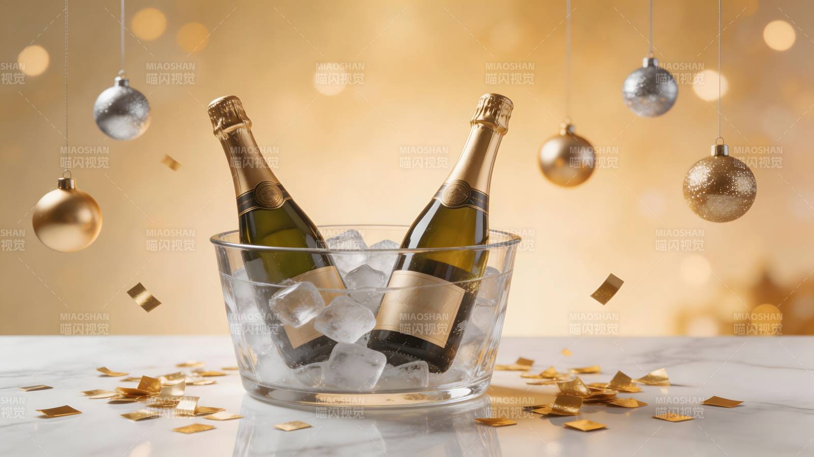 香槟冰桶迎新年图片