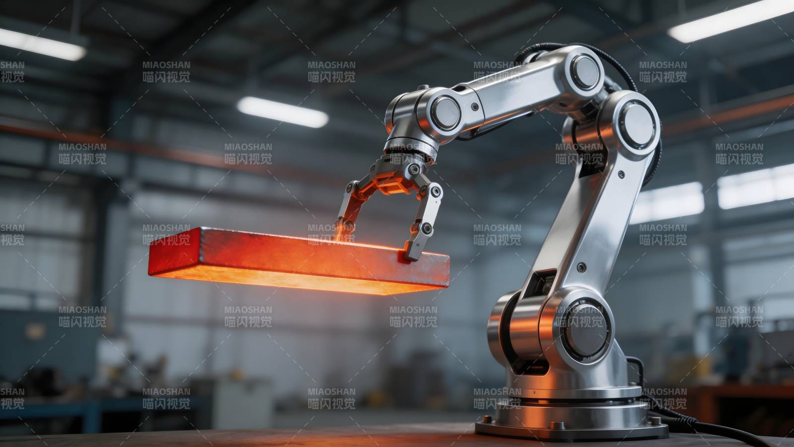 机械臂搬运金属板图片