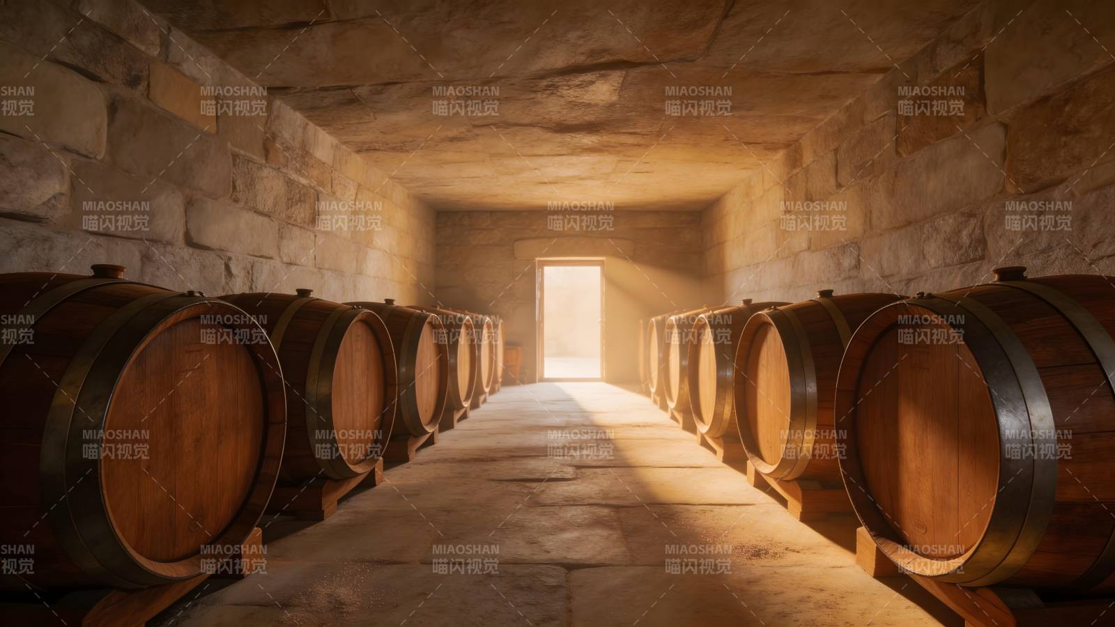 酒窖光影图片