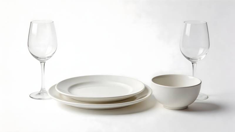 简约餐具组合图片