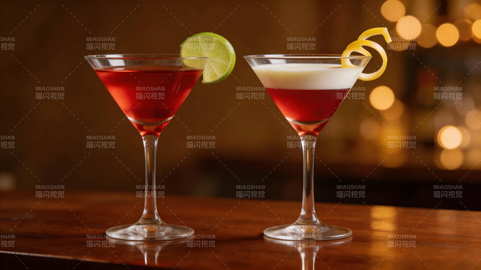 两杯鸡尾酒静享时光图片