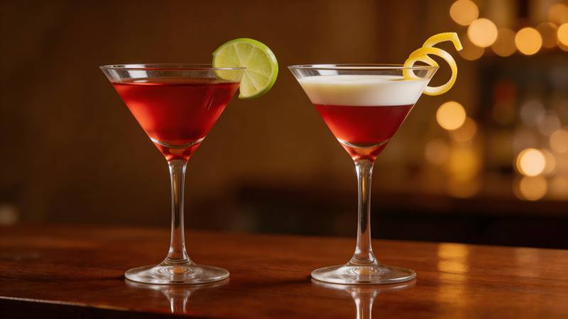 两杯鸡尾酒静享时光图片