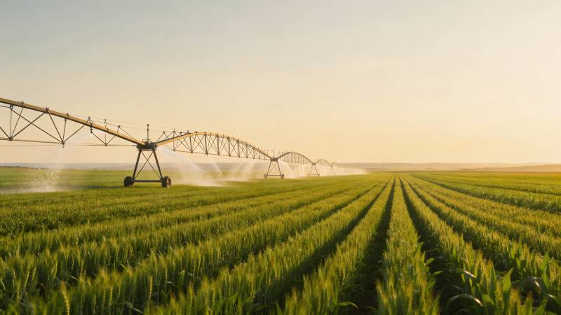 灌溉农田美景图片