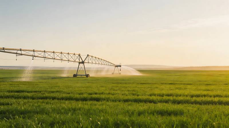 灌溉农田 绿意盎然图片