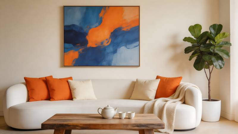 现代客厅艺术装饰图片